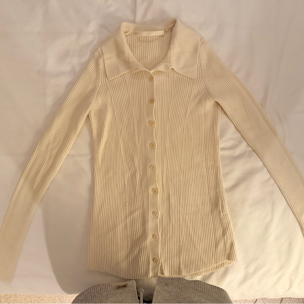 Button down sweater